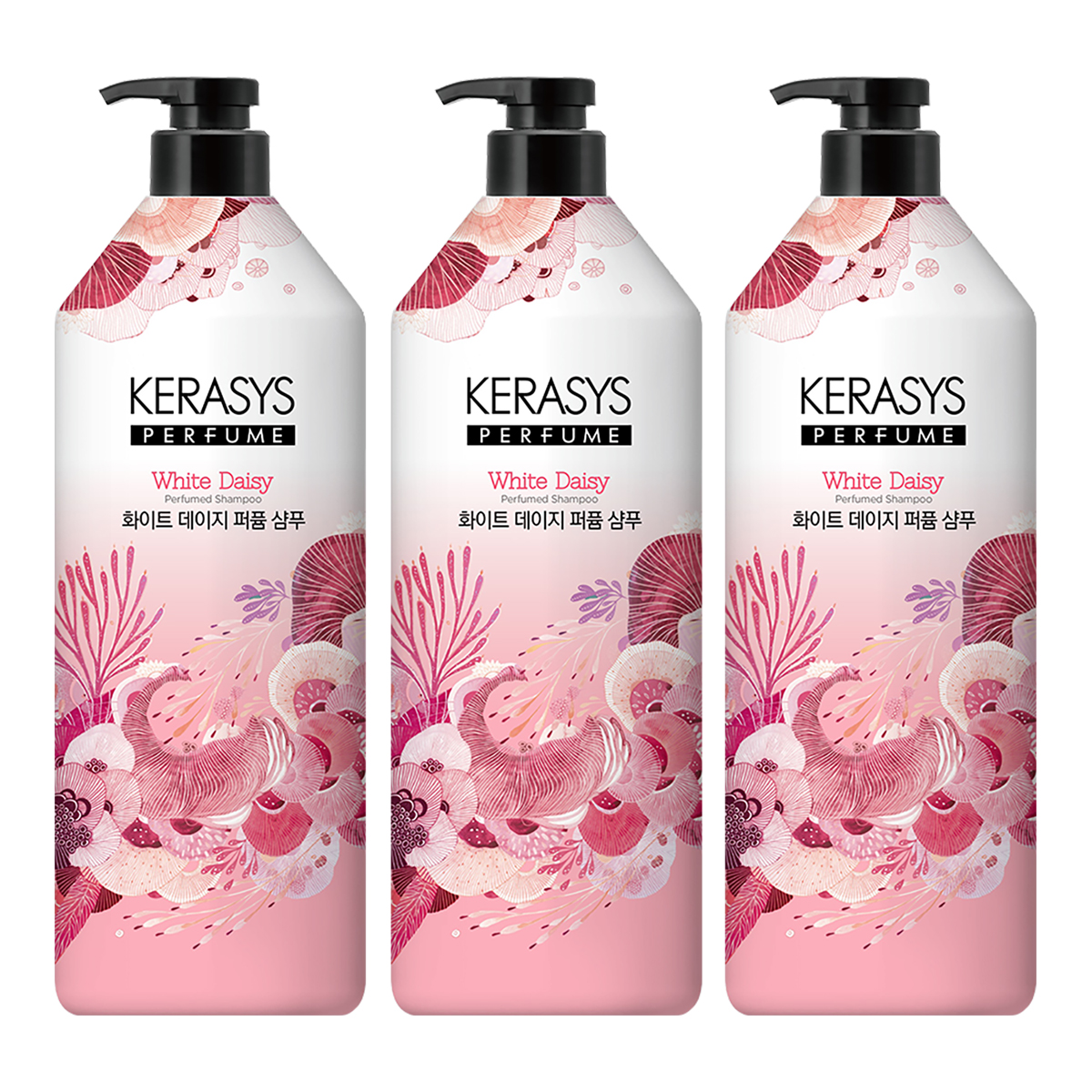 애경산업(주) 케라시스 화이트 데이지 퍼퓸 샴푸, 1L, 3개