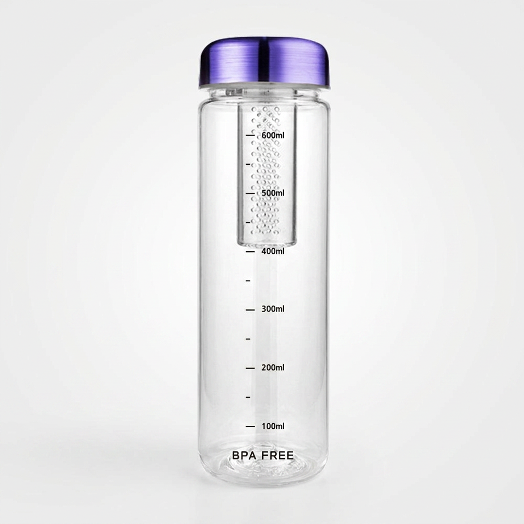 그린티 트라이탄 메탈캡 보틀, 블랙눈금 퍼플메탈, 700ml, 1개