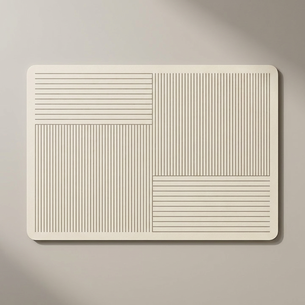 규조토 발매트, 스퀘어 라인, 40x60cm, 1개