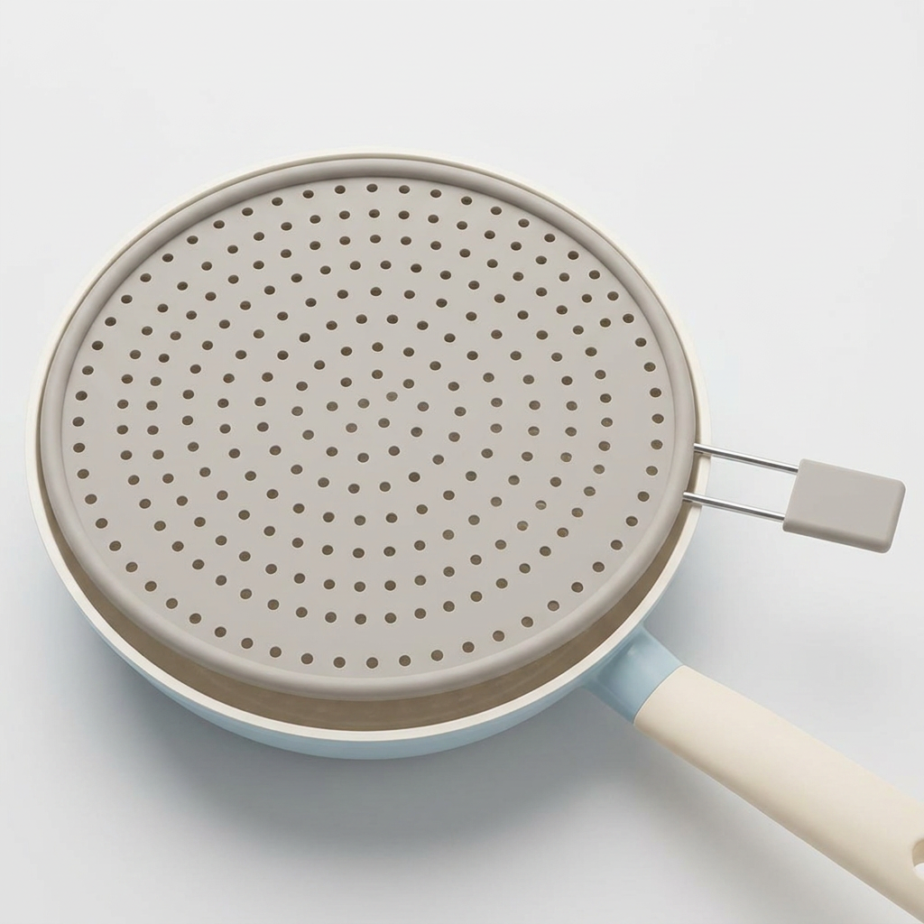 실리콘 기름튐 방지 덮개, 그레이, 28cm, 1개