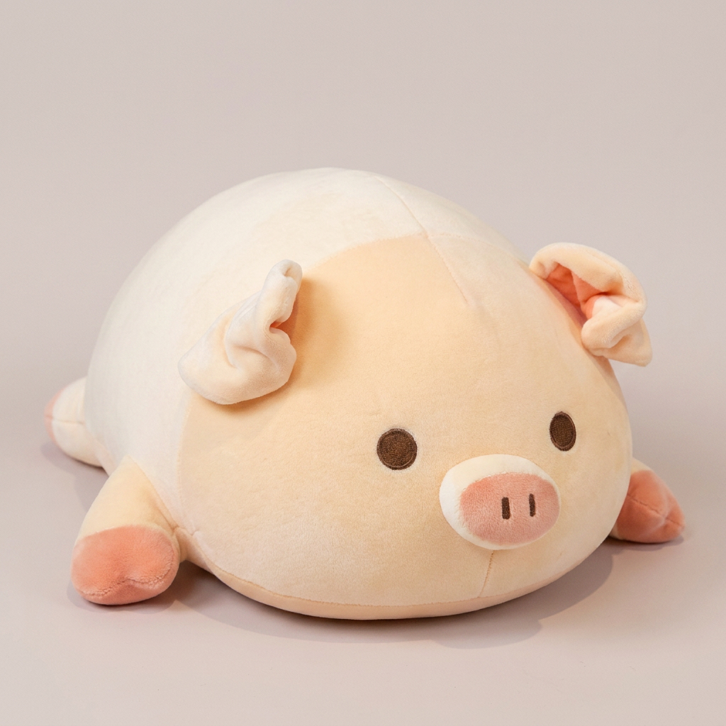 네이처타임즈 안고 자는 눈뜬 돼지 인형, 50cm