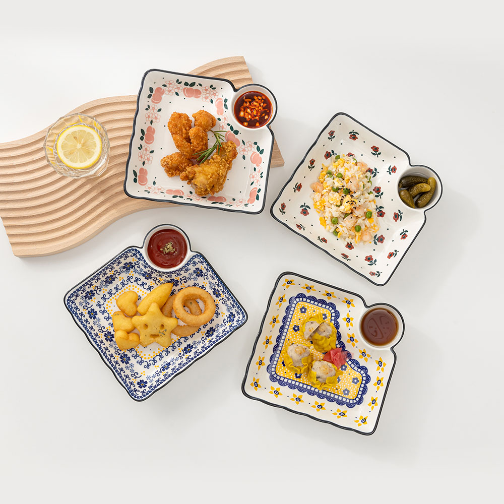 주식회사 메종 프라카 만두접시 2P 세트, 비올라+포티시아, 1세트