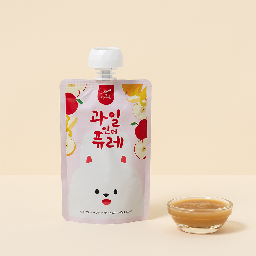 리틀스푼 인 더 퓨레, 과일4+채소4, 100g, 8팩, 1세트
