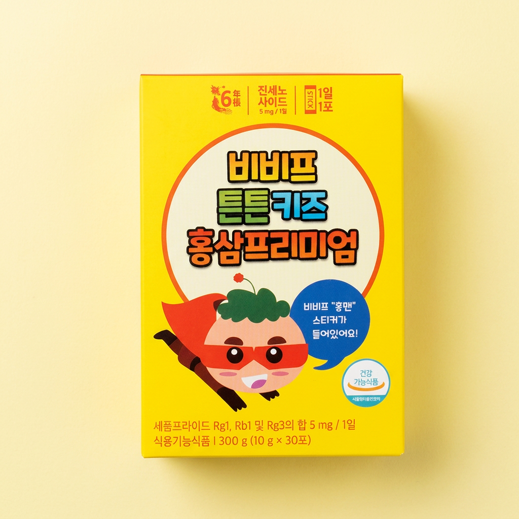 비비프 튼튼키즈 홍삼 프리미엄, 10g, 90포, 3개월분