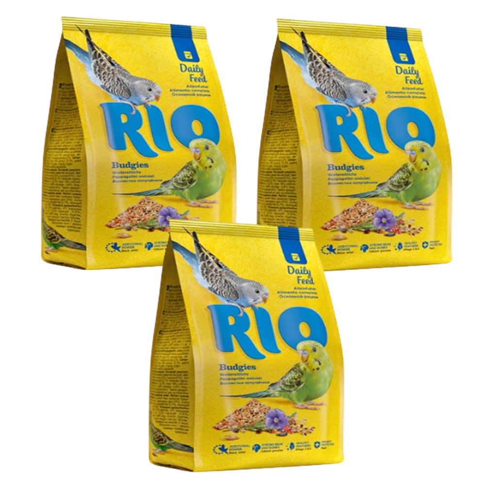 애니몰파크 리오 사랑앵무 잉꼬 모이, 1kg, 3개