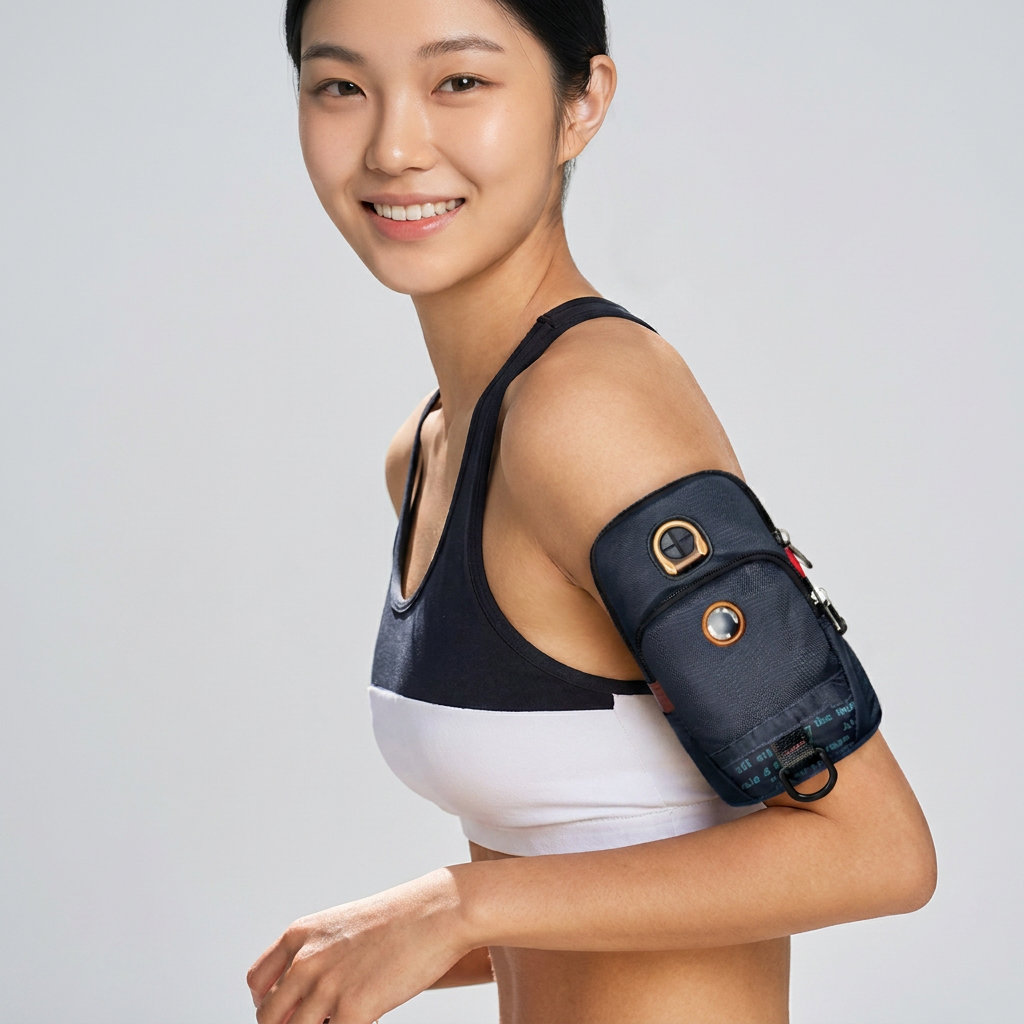 스포츠 러닝 미니백 휴대폰가방, 블랙, 1개
