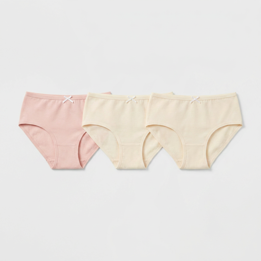 주니어 베이직 면스판 코튼 팬티 3종 세트 여학생 성장기 속옷, 파스텔3p, XL, 3개