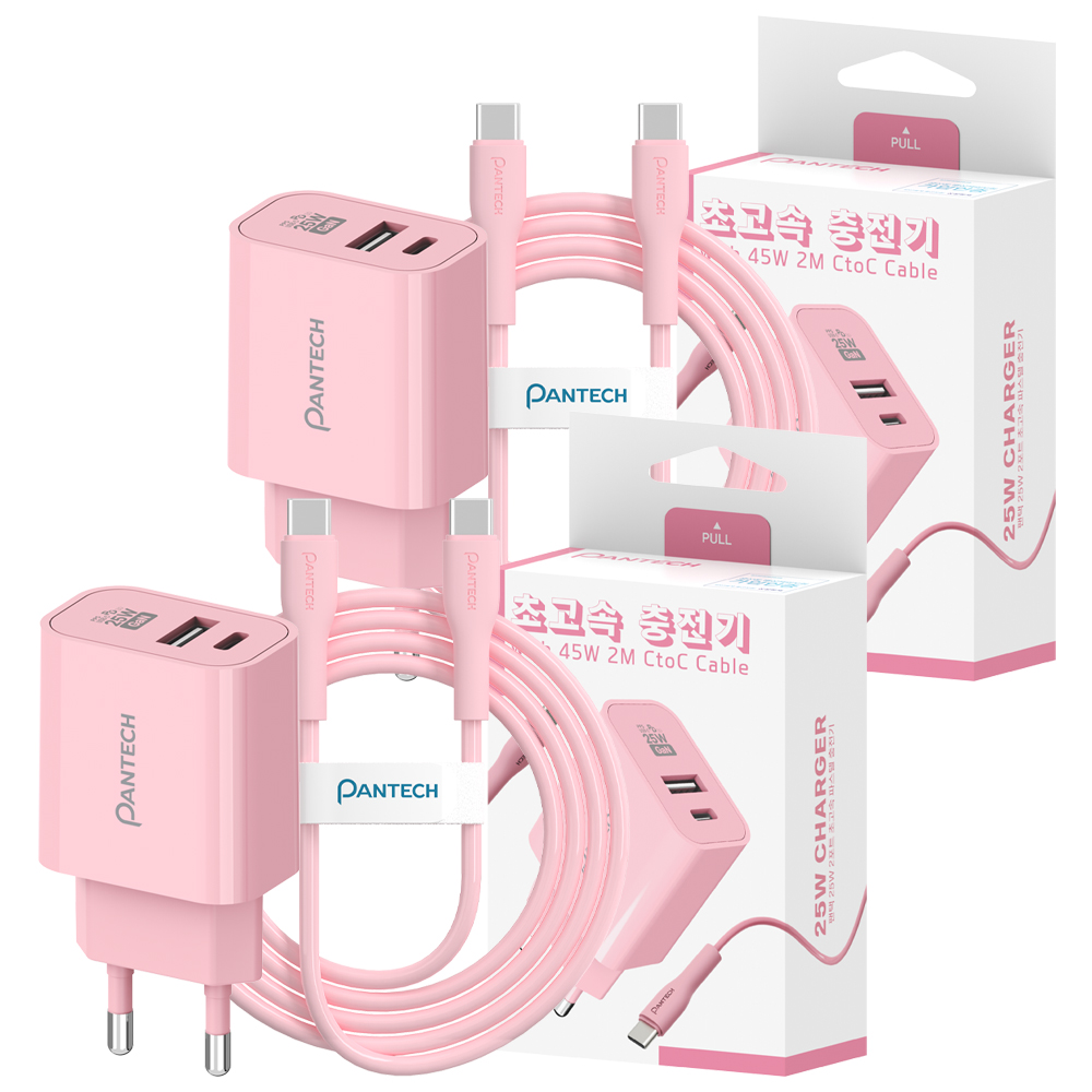 팬택 25W 2포트 파스텔 C타입 초고속충전기, 핑크, 2개 가격 추이 팬택 25W 2포트 파스텔 C타입 초고속충전기, 핑크, 2개 - 최저가 19,200원