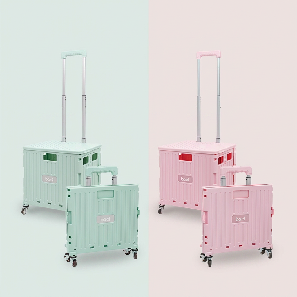 보랄 접이식 폴딩카트 BR-FC1100P, 민트, 1개