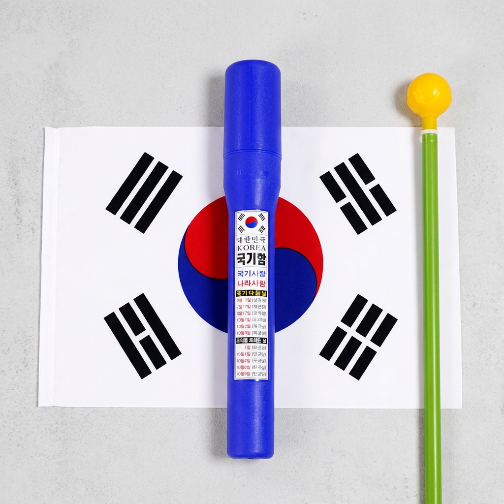 국산 엉킴방지 태극기 보관함 세트, 태극기세트 8호, 1개