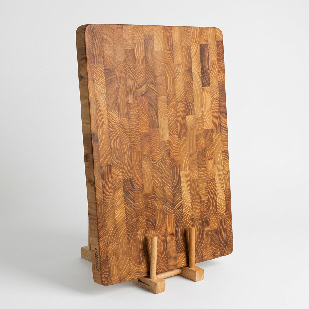 엔젤쿡 엔드그레인 나무도마, 원목, 420x300x30mm, 1개