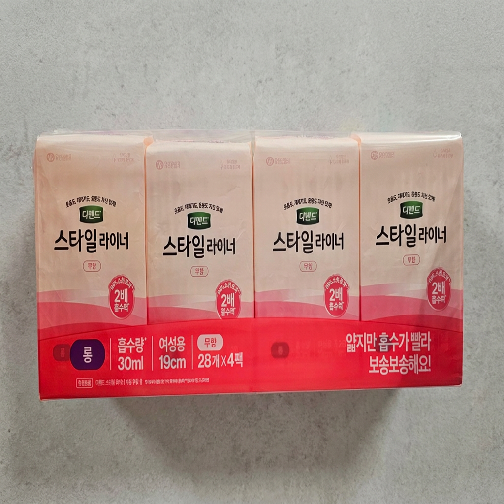 요실금 디펜드 스타일 라이너 무향 롱, 28개, 4팩
