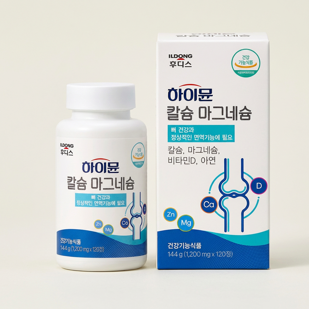 하이뮨 칼슘 마그네슘, 1200mg, 120정, 1박스