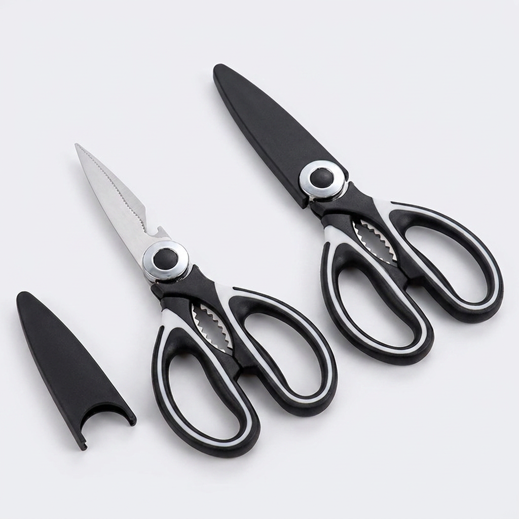 멀티 주방 가위, 가위날 1.8mm, 블랙, 1개