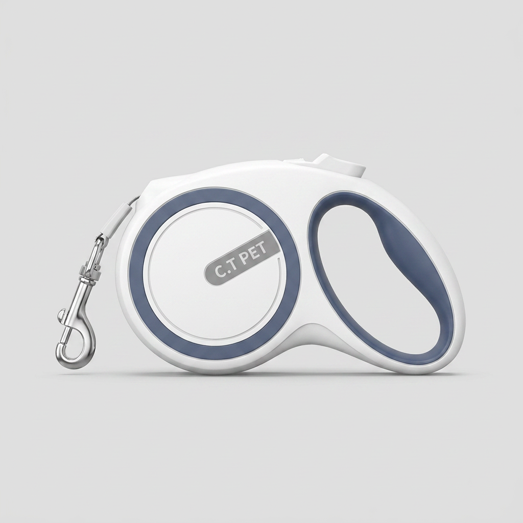 C.T PET 애완견 리드줄 CF006, 화이트, 3m, 1개