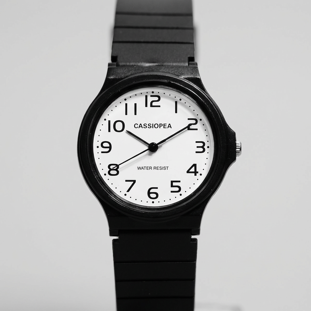 카시오페아 큰숫자 저소음 수능시계, 우레탄밴드, 38mm, 20g