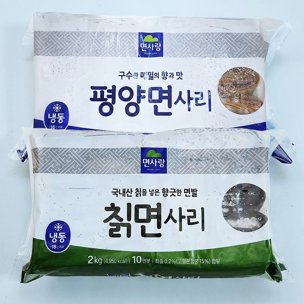 면사랑 평양냉면사리 2kg + 칡냉면사리 2kg 세트, 1세트