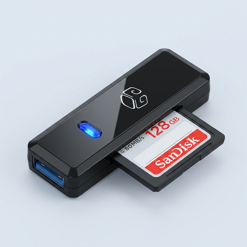 디지지 USB 3.0 카드리더기, YG-CR300, 화이트, 1개