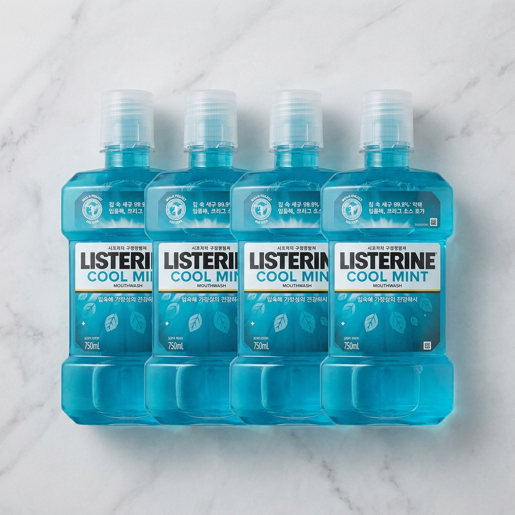 리스테린 쿨민트 마우스워시, 750ml, 4개