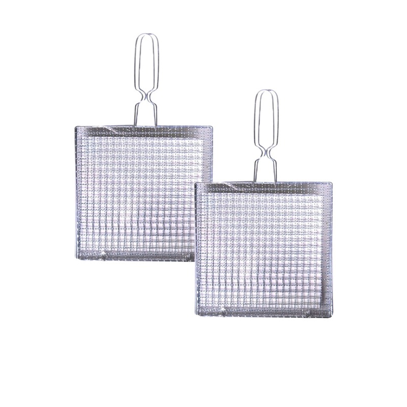 야외용 손잡이 태망석쇠, 26cm x 26cm, 2개