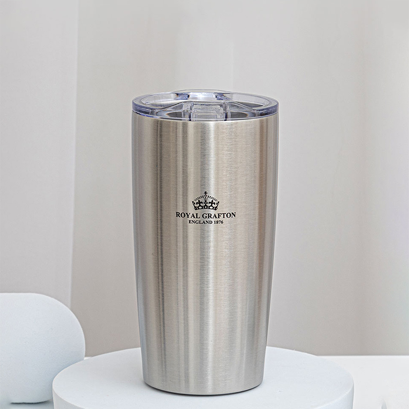 트라이스 ROYAL GRAFTON 로얄그래프톤 보온보냉 콜드컵, 실버, 600ml, 1개