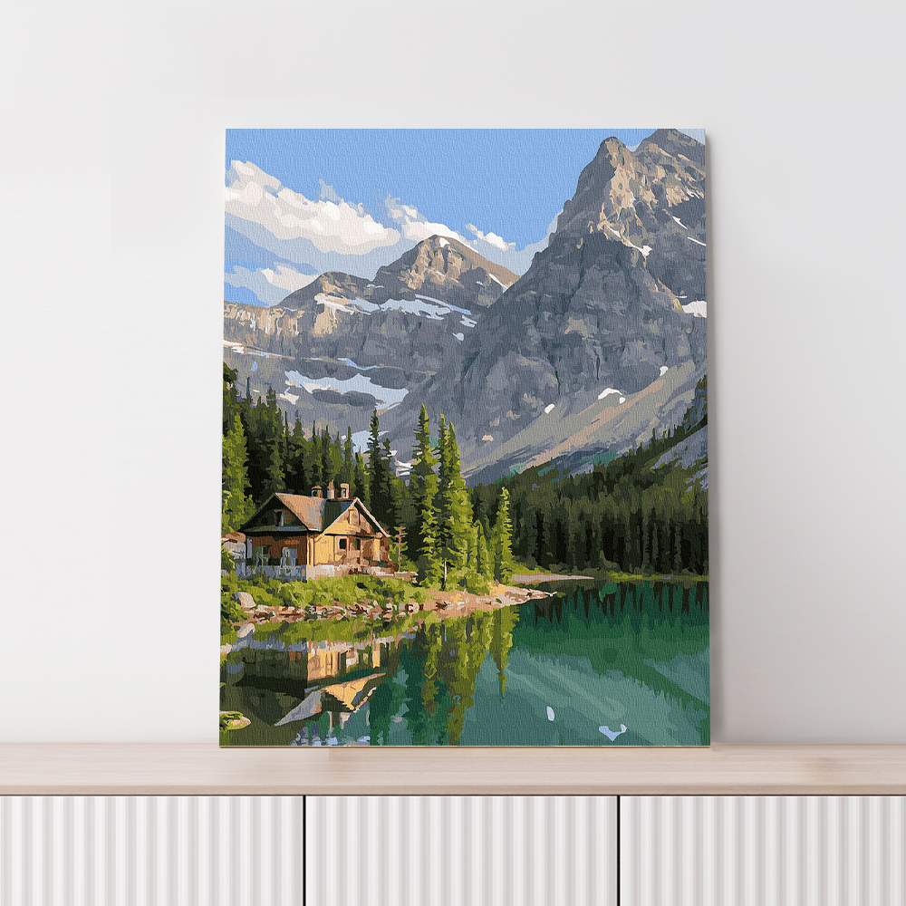 플레이어바웃 DIY 명화그리기 40x50, 호수 위의 집, 1세트