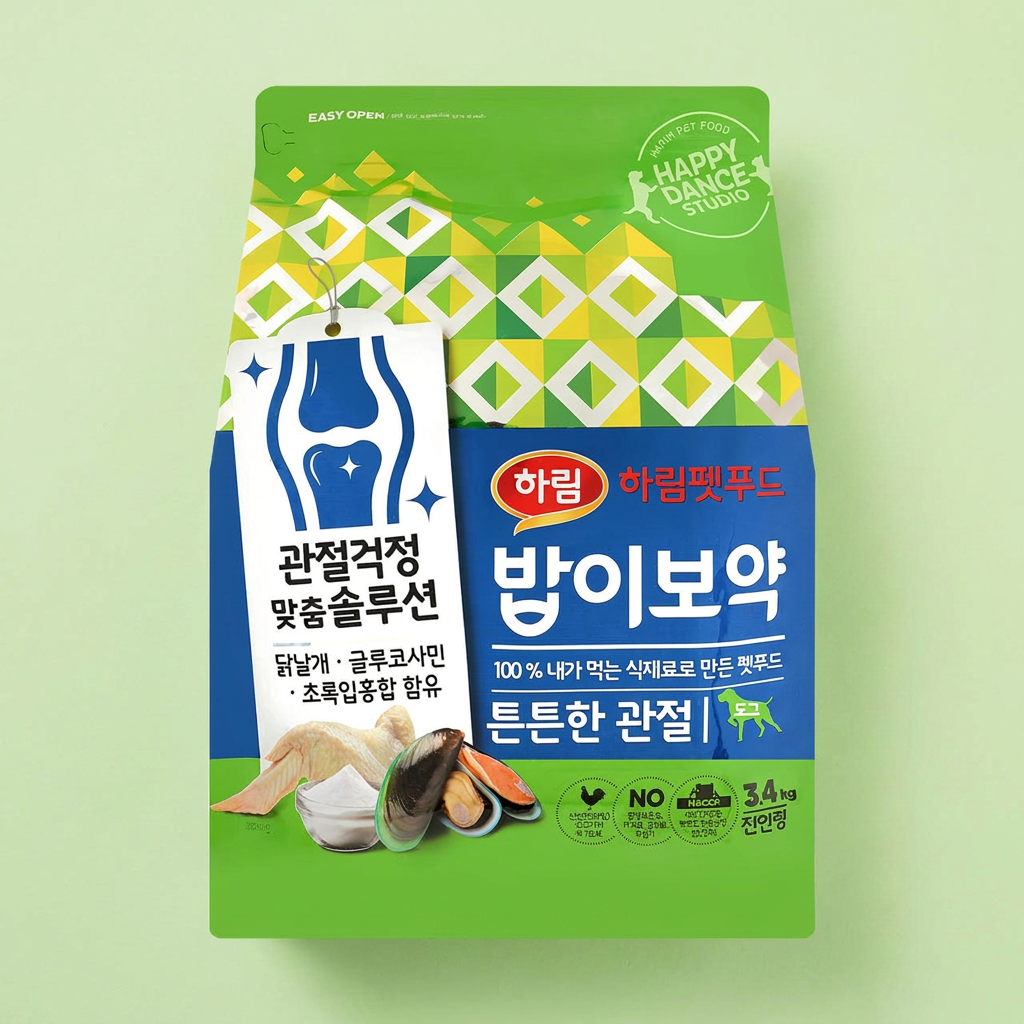 하림펫푸드 밥이보약 DOG 강아지 사료, 3.4kg, 1개, 피부/피모
