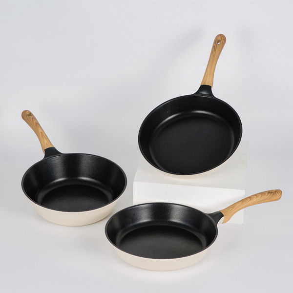 주식회사 케이티알파 드림셰프 에코라믹 슬림 IH 프라이팬 3종 세트, 크림색, 28cm 프라이팬, 28cm 프라이팬, 28cm 궁중팬, 1세트
