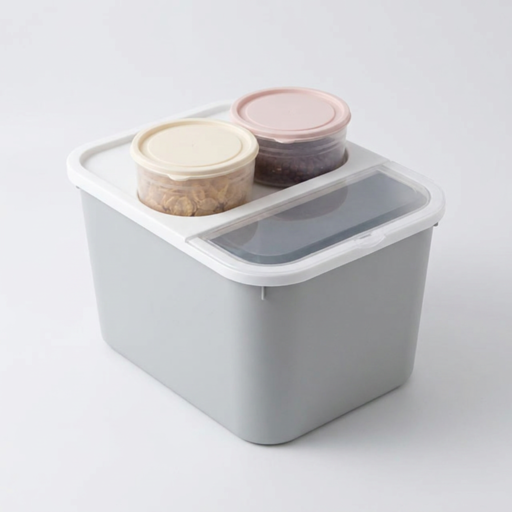 가쯔 마카롱 쌀통 10Kg + 잡곡통 900ml, 인디핑크, 1개