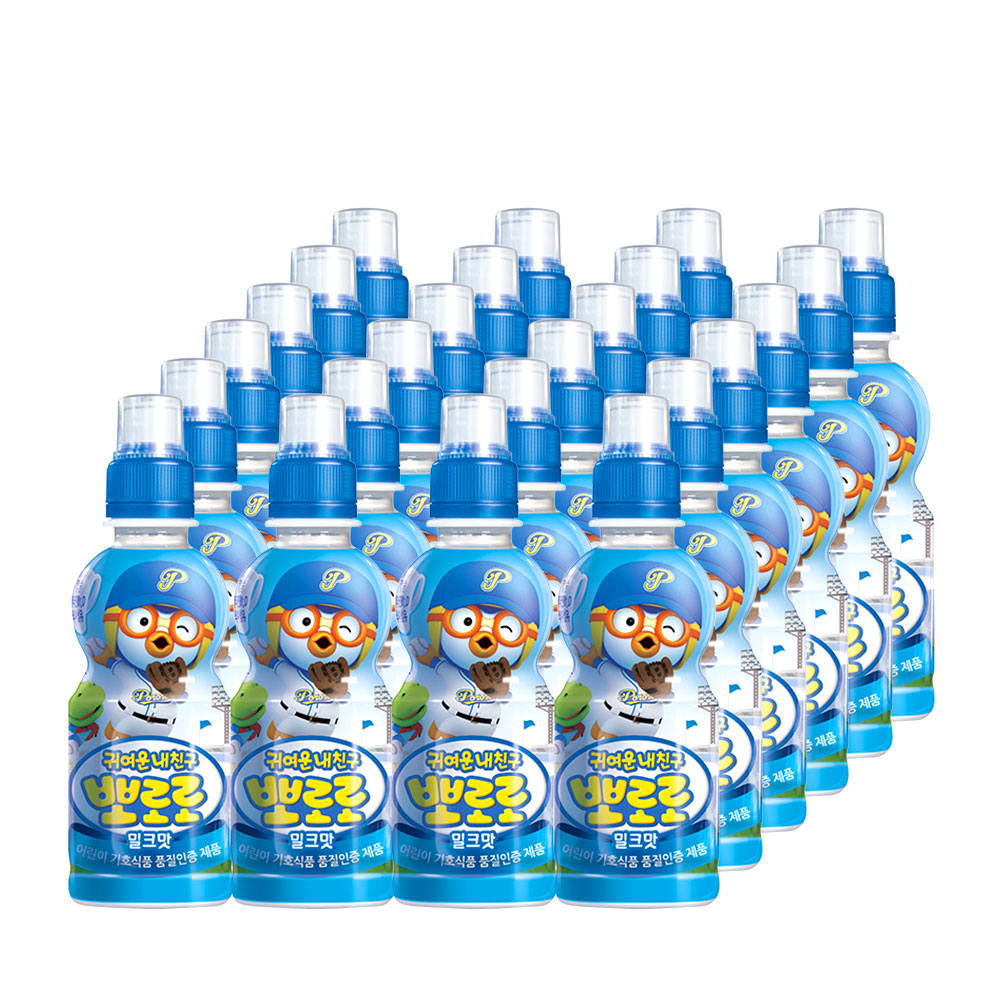 웨스트윙 귀여운내친구 뽀로로 밀크맛, 235ml, 24개입