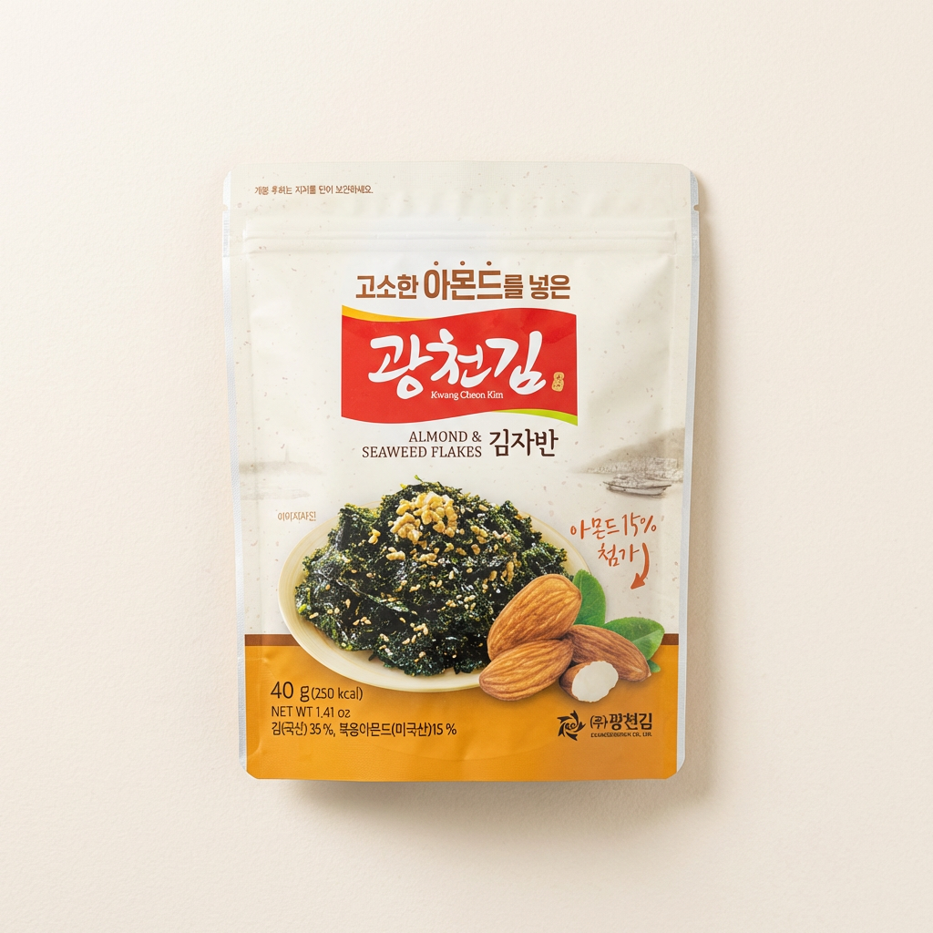 광천김 고소한 아몬드를 넣은 김자반, 40g, 10봉