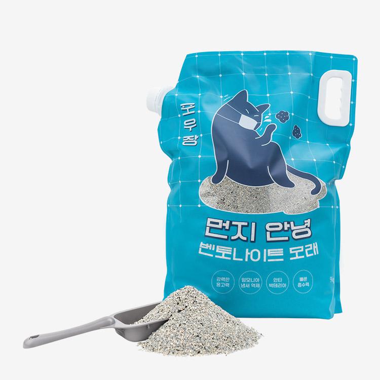 핏펫 포우장 먼지안녕 벤토나이트 모래, 9kg, 1개