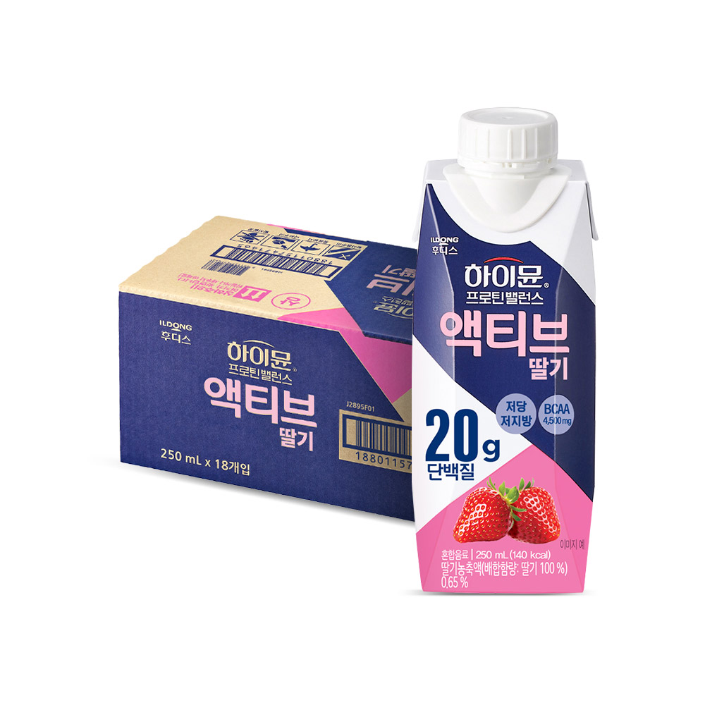 하이뮨 프로틴 밸런스 액티브, 딸기, 250ml, 18개 가격 추이 하이뮨 프로틴 밸런스 액티브, 딸기, 250ml, 18개 - 최저가 20,610원