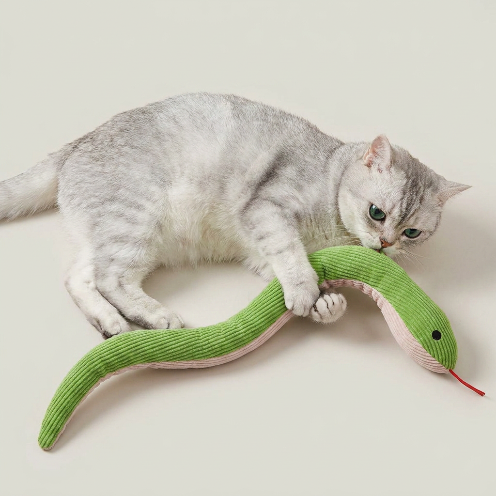 반려동물 뱀 장난감, 그린, 1개