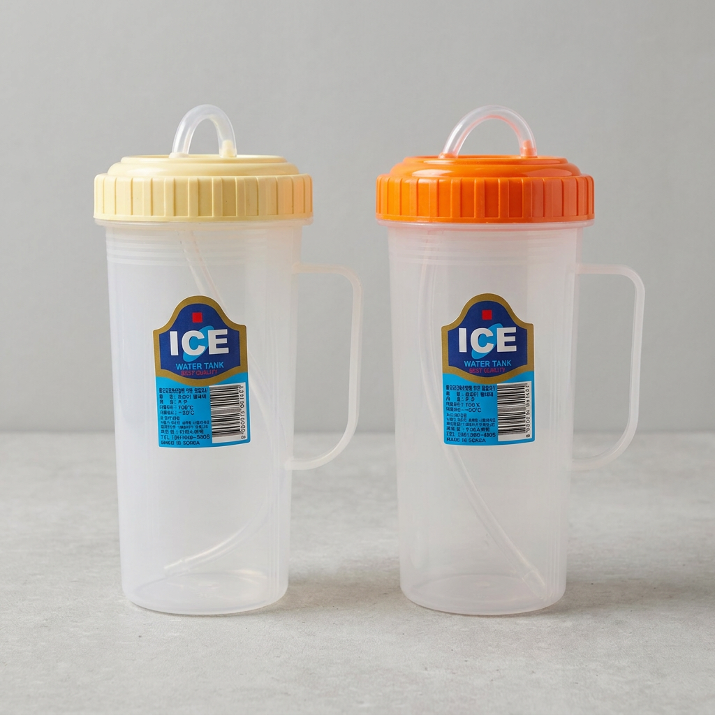 디에스화학 손잡이 빨대컵, 500ml, 5개