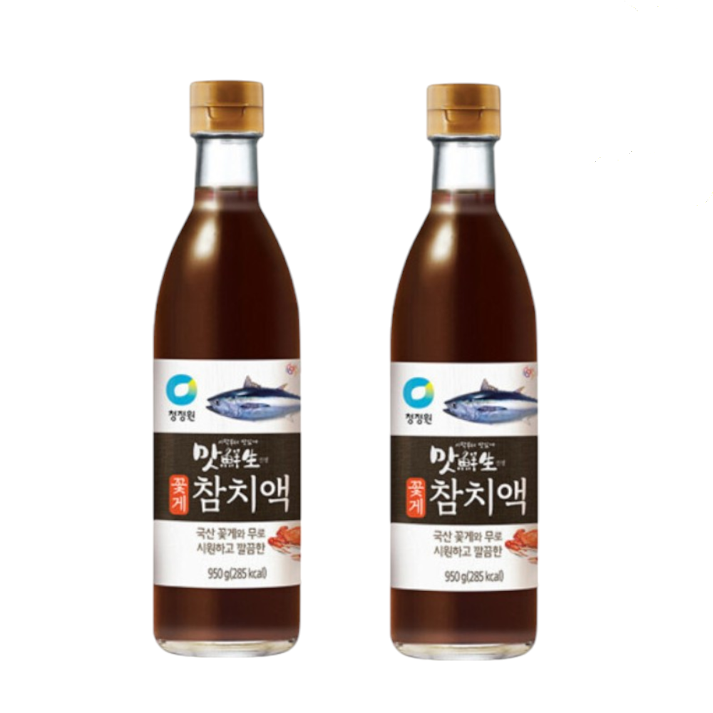청정원 꽃게 참치액, 950g, 2개