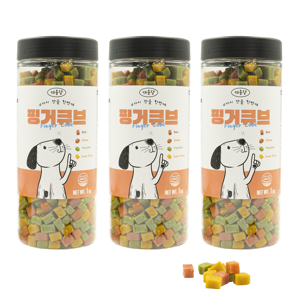 주식회사 펫원 핑거큐브 강아지간식, 1개, 1kg