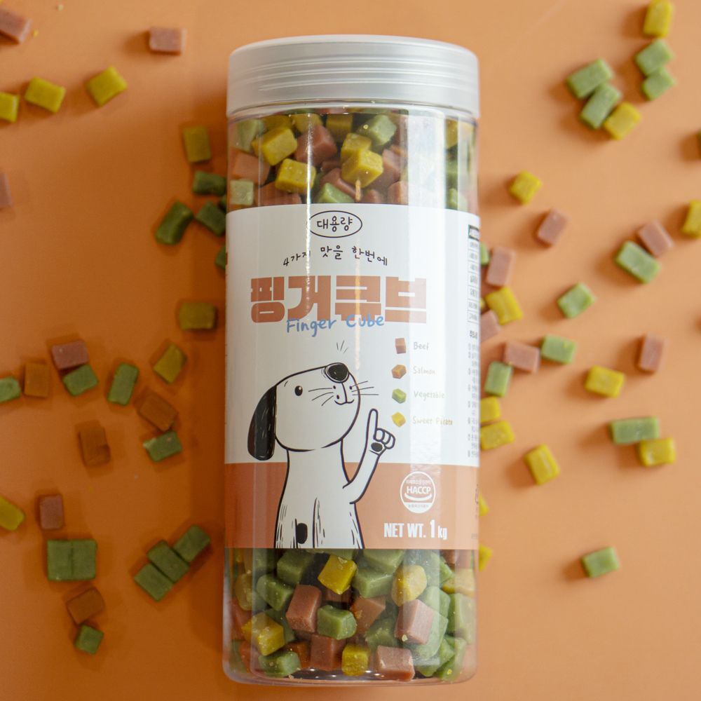 핑거큐브 강아지간식, 2개, 1kg