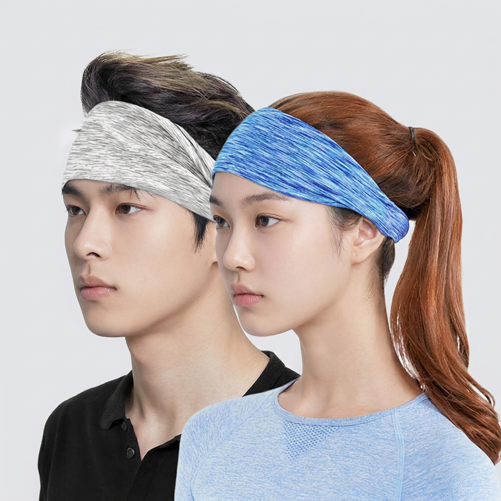 웨이비 스포츠 헤어밴드 3종, 블루, 화이트, 그레이, ONESIZE, 3개