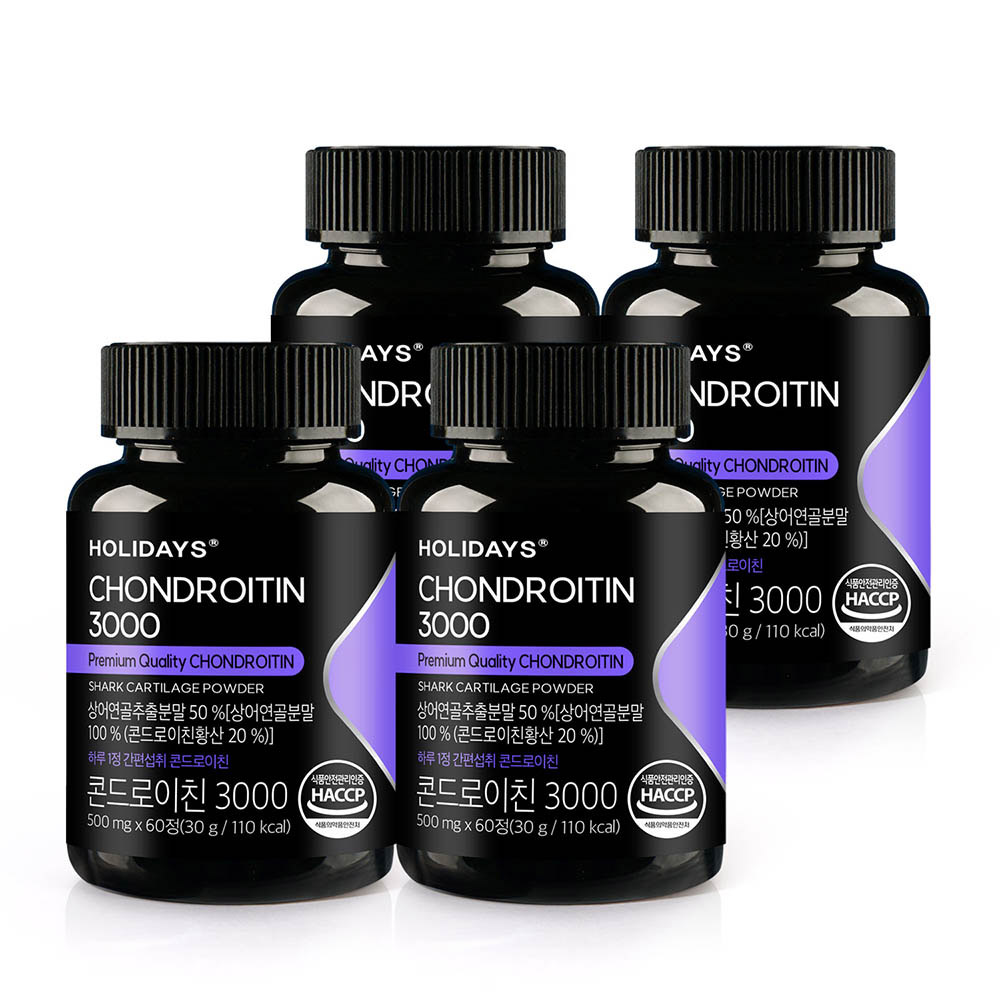 홀리데이즈 콘드로이친 3000, 500mg, 60정, 4병 가격 추이 홀리데이즈 콘드로이친 3000, 500mg, 60정, 4병 - 최저가 27,800원