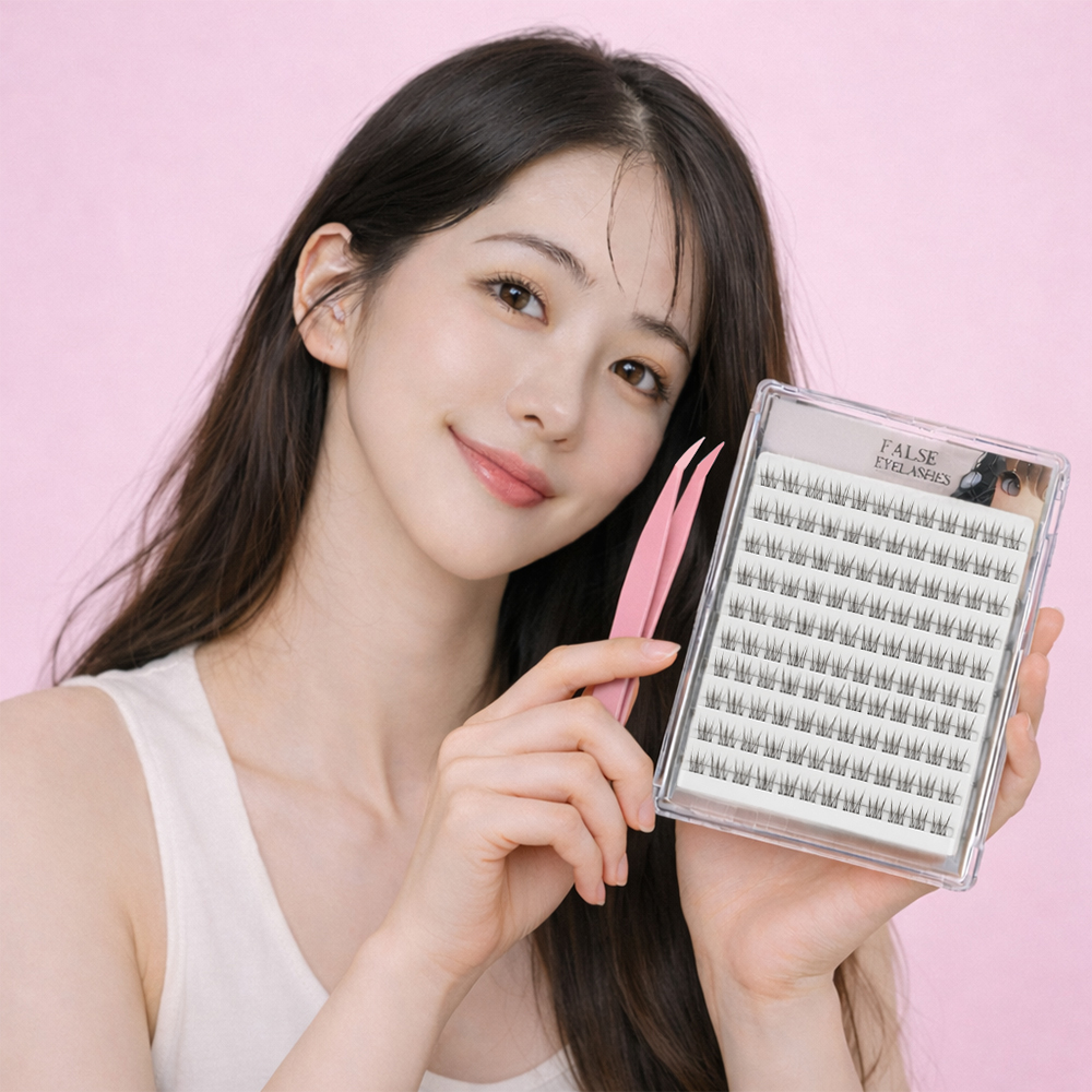노글루 3D 인조 속눈썹 세트, 블랙, 120개, 1세트