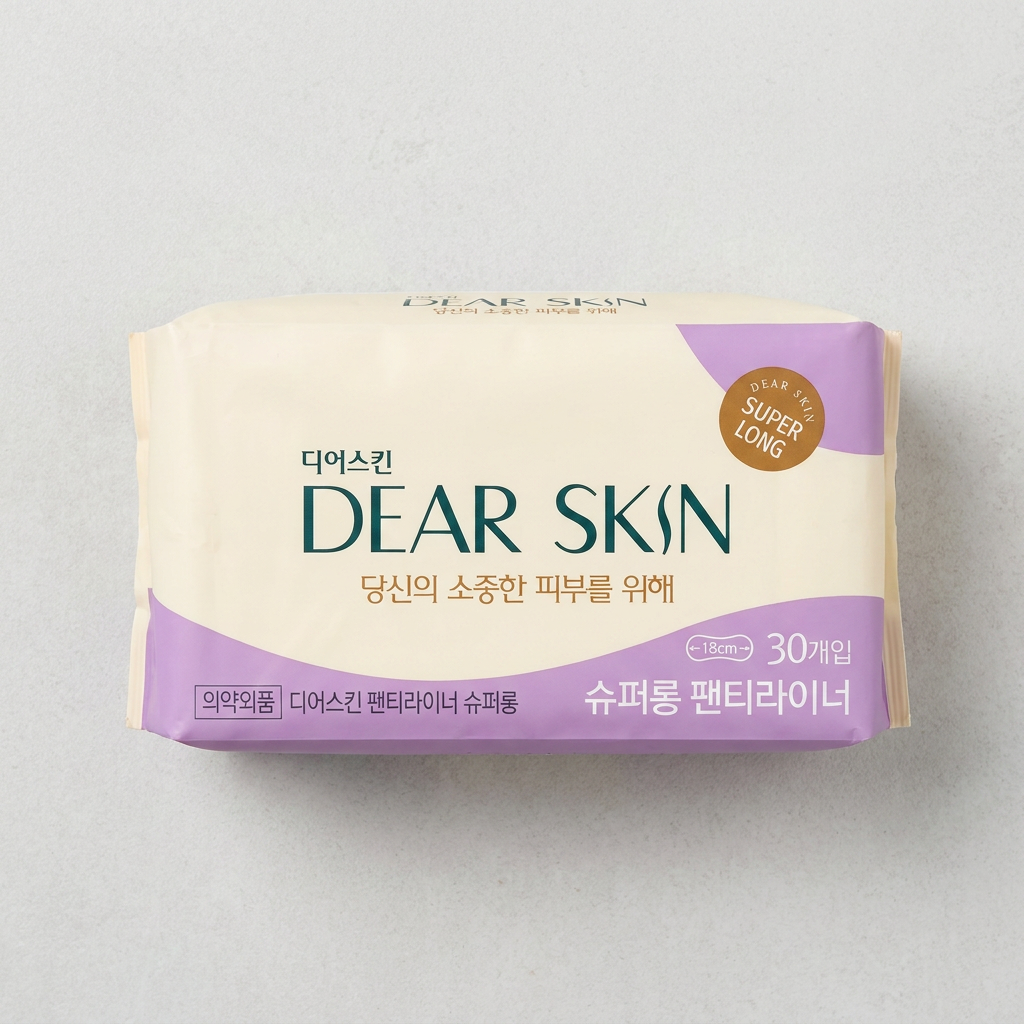 디어스킨 팬티라이너 슈퍼롱 뉴, 30개입, 4개