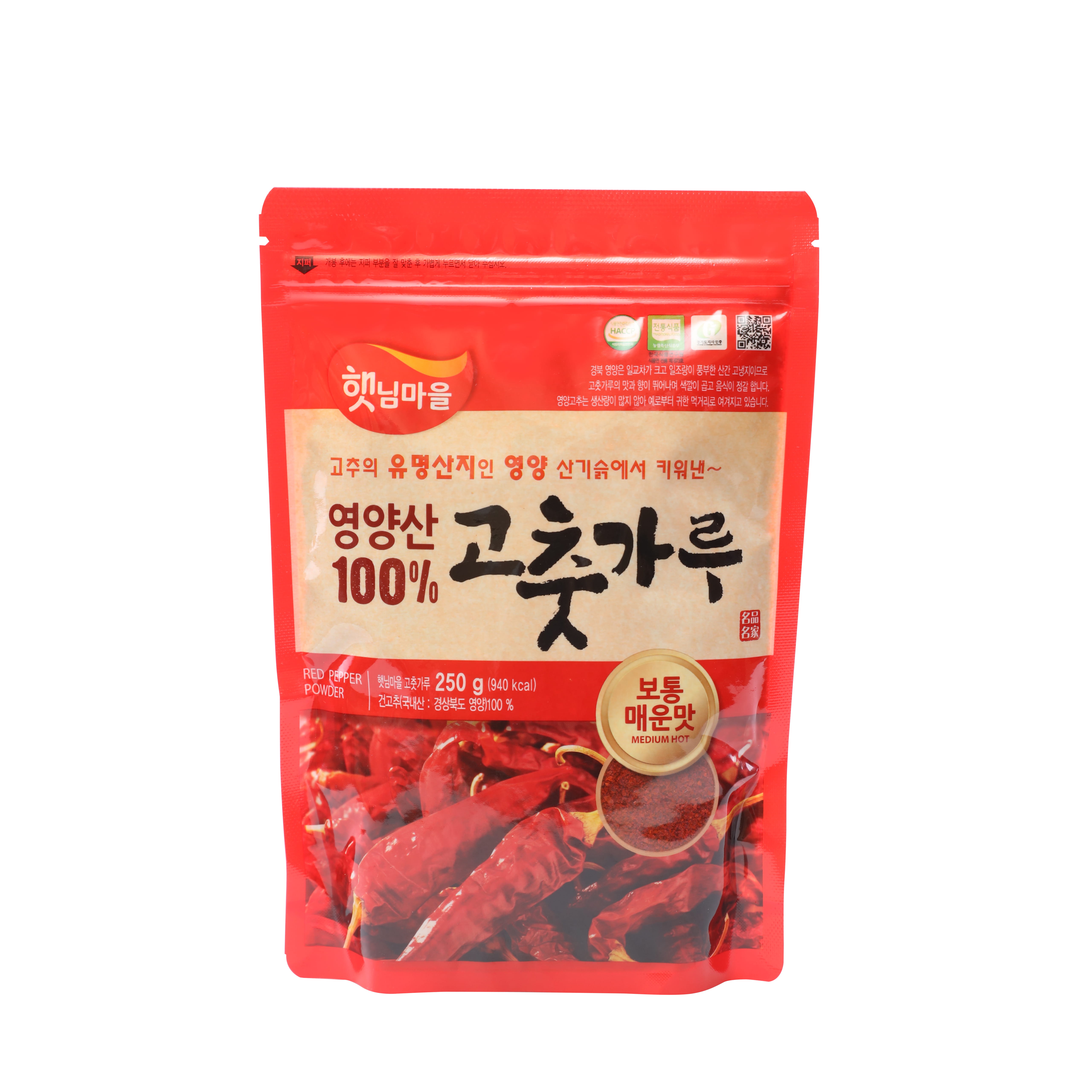 햇님마을 고춧가루, 영양산, 보통 매운맛, 250g, 1개