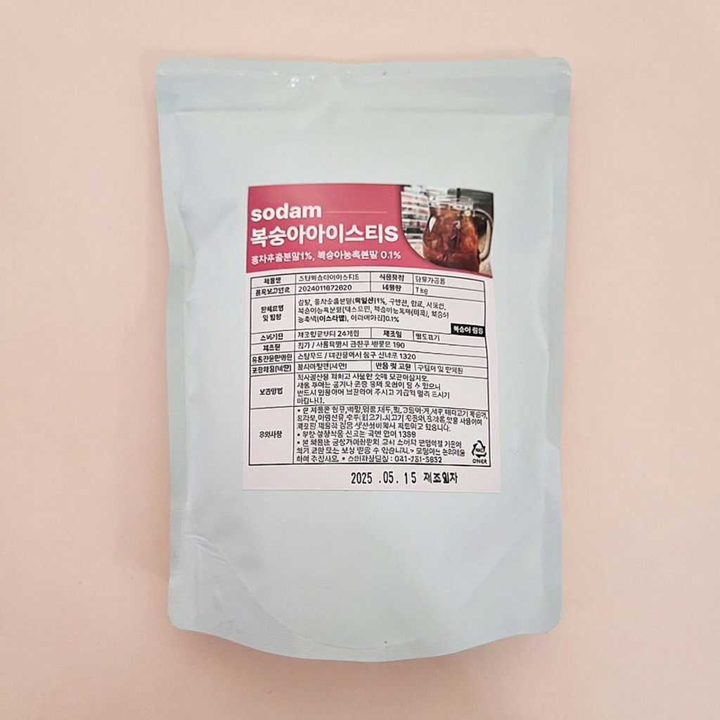 소담푸드 소담 복숭아 아이스티, 1kg, 2개