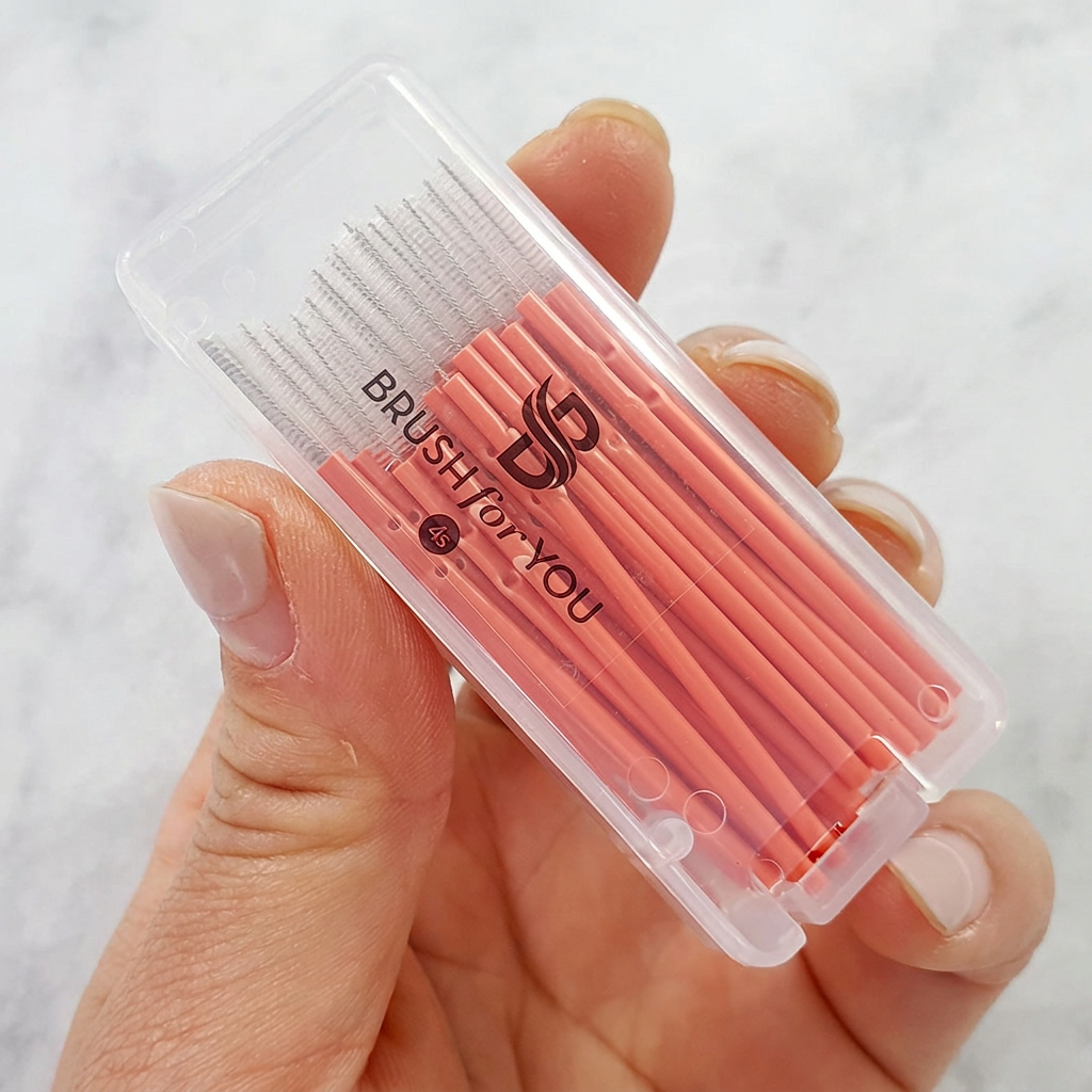 브러쉬포유 생분해 PLA 휴대용 치간칫솔, 0.9mm, 50개