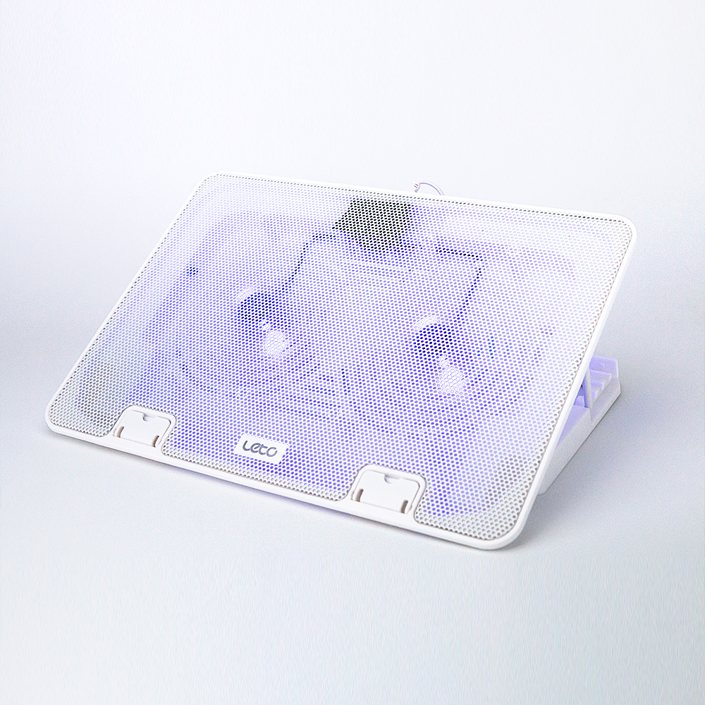 (주)레토지엠에스 레토 노트북 LED 쿨러 거치대, LCS-S01, 화이트, 1개