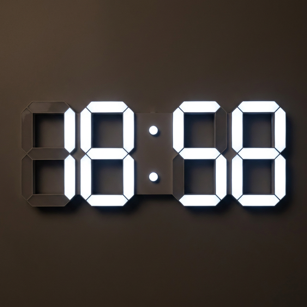 3D LED 시계, 화이트