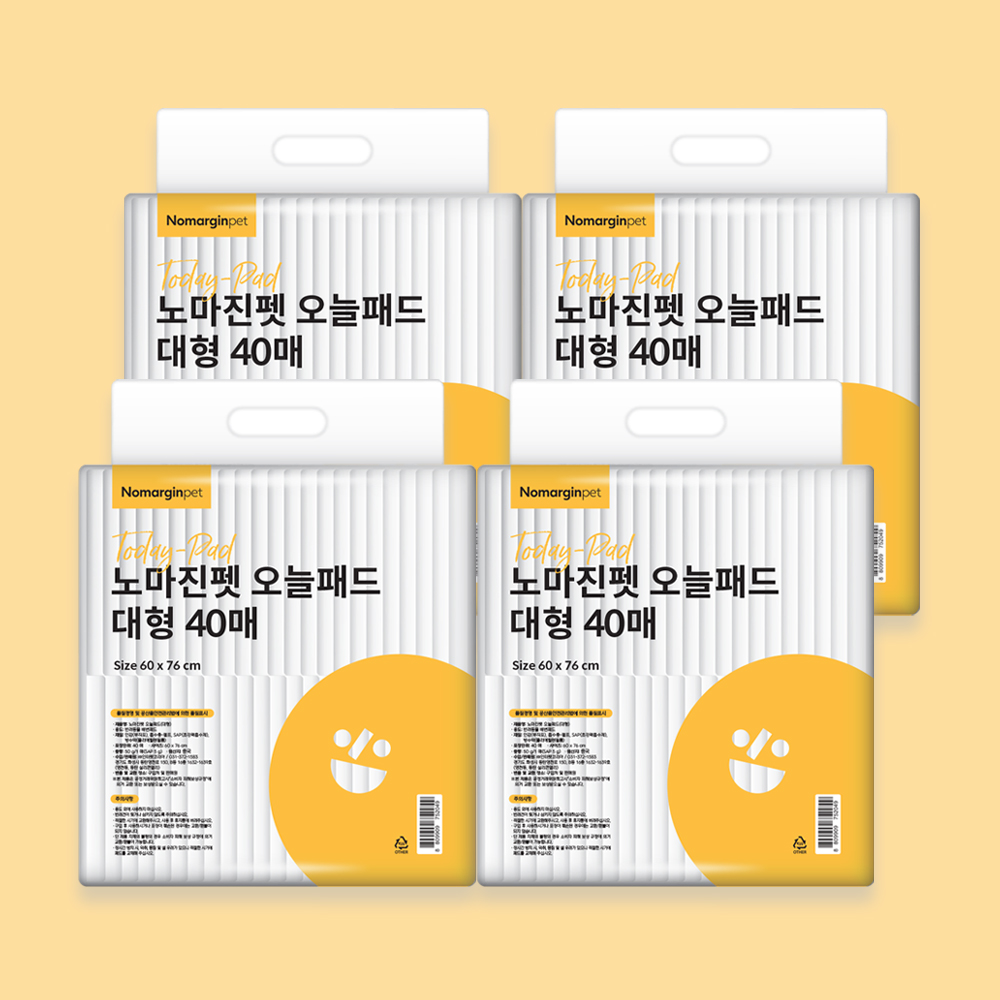 노마진펫 오늘패드, 대형, 40매, 4개 가격 추이 주식회사인터펫코리아 노마진펫 오늘패드, 대형, 40매, 4개 - 최저가 24,900원