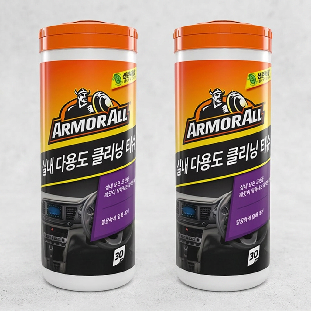 아머올 실내 다용도 클리닝 티슈, 화이트, 2개